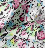 Pink & Blue Watercolor Floral & Animal Print Fabric Set of 2 - Image 3