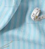 Soft Pink & Burgundy Floral Stripes Fabric Set of 2 - Image 3